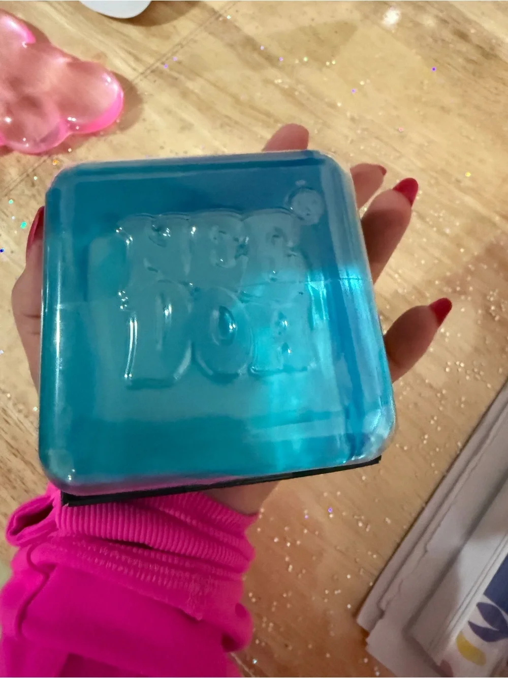 Nee Doh Nice Berg Blue Super Solid Squish Toy